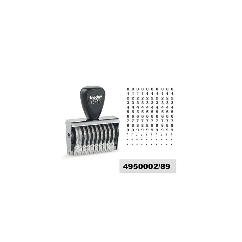 Tampon numéroteur Trodat 15410 encrage séparé - 10 bandes - 4x41mm