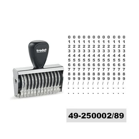Tampon numéroteur Trodat 15412 encrage séparé - 12 bandes - 4x55mm