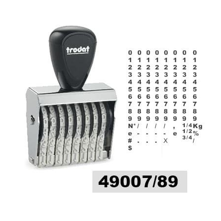 Tampon numéroteur Trodat 15510 encrage séparé - 10 bandes - 5x49mm