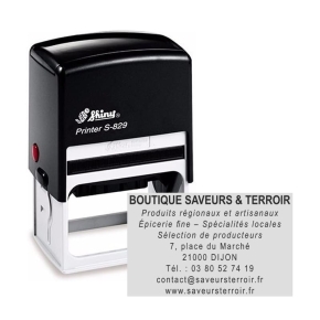Tampon personnalisé - Shiny S-829 - 9 lignes max - 64x40 mm