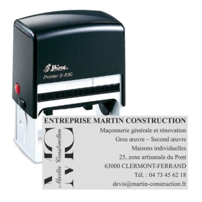 Tampon personnalisé - Shiny S-830 - 8 lignes max - 75x38 mm