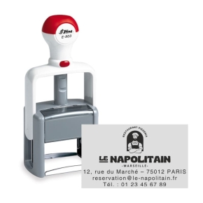 TAMPON SHINY E-903 ESSENTIAL LINE METAL - 6 lignes - 50x30mm