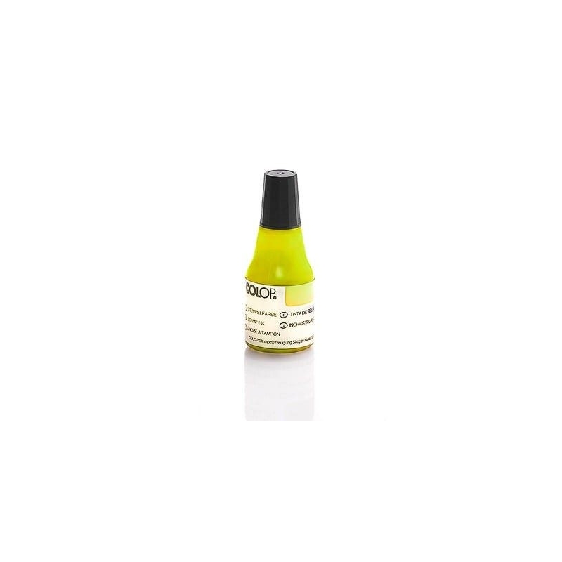 Flacon Encre à tampon - Néon UV - Colop E117 - Jaune - 25 ml