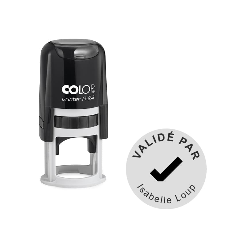 Tampon Colop Printer Line R24 - 5 lignes max. - Ø 24 mm