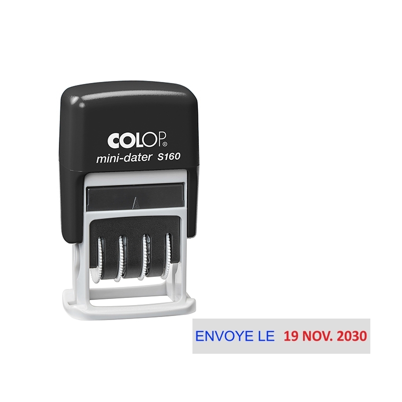 Tampon mini dateur Colop S160 - 1 ligne max. - 25x5 mm