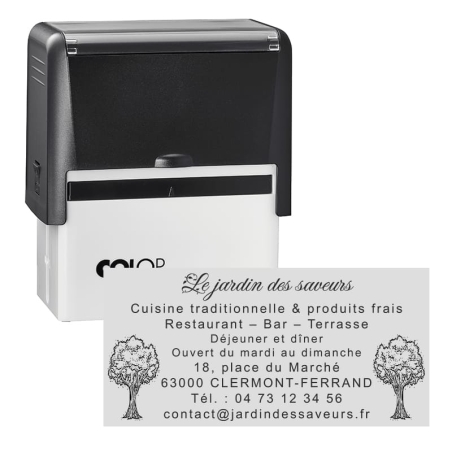 Tampon Colop Compact 60 - 9 lignes max. - 76x37 mm