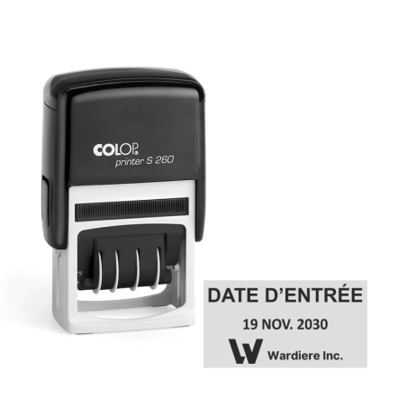 Tampon dateur Colop S220 - 1+1 lignes - 45x24mm