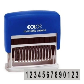 Tampon mini numéroteur Colop S120/13 - 13 bandes - 4mm