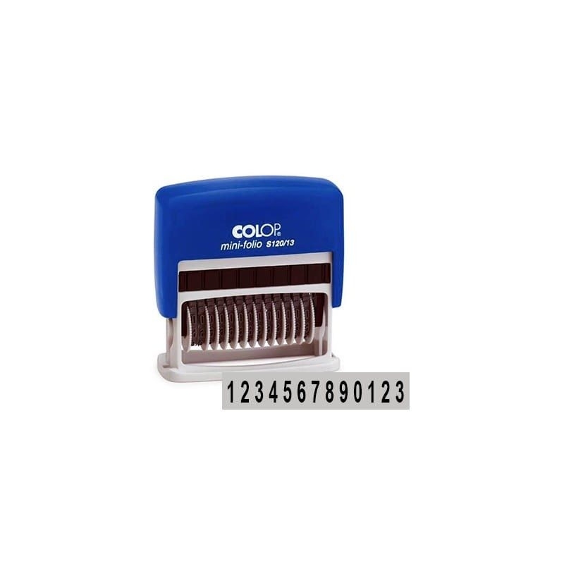 Tampon mini numéroteur Colop S120/13 - 13 bandes - 4mm