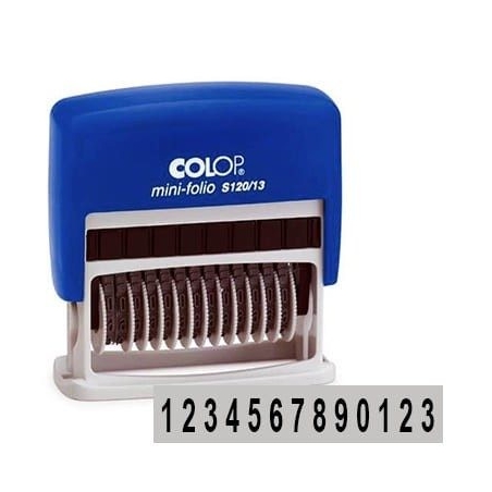 Tampon mini numéroteur Colop S120/13 - 13 bandes - 4mm