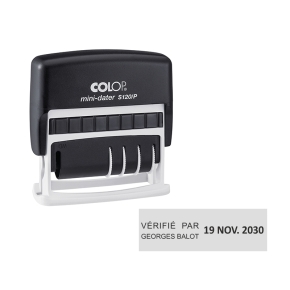 Tampon mini dateur Colop S120P - 2 lignes - 25x10mm