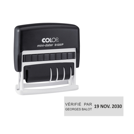 Tampon mini dateur Colop S120P - 2 lignes - 25x10mm
