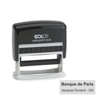 Tampon Colop Mini Print S110 - 2 lignes - 25x10mm