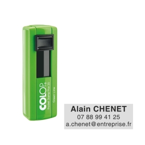 Tampon Colop Pocket Plus 20 Green Line - 3 lignes max. - 38x14 mm