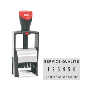 Tampon dateur Colop Classic Line 2106P - 1+1 lignes - 41x24 mm