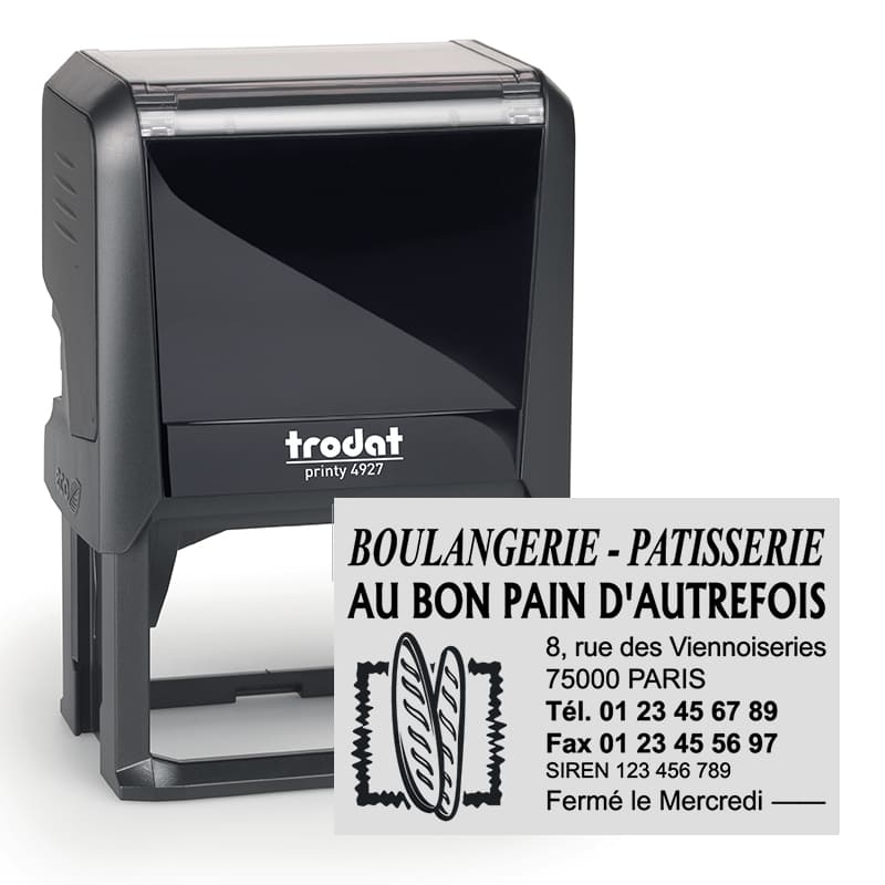 Tampon Trodat Printy 4927 - 9 Lignes personnalisables - 60X40mm