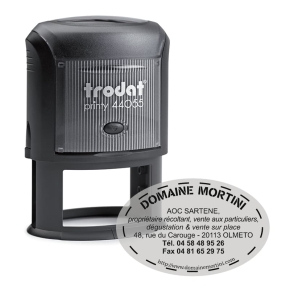 Tampon Trodat Printy 44055 - 7 Lignes personnalisables - Ovale 55X35mm