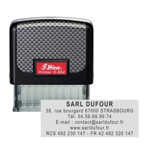 Tampon personnalisé - Shiny S-854  - 6 lignes max - 58x22 mm