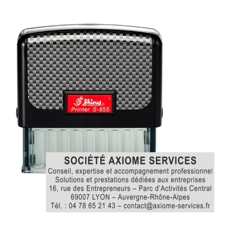 Tampon personnalisé - Shiny S-855  - 6 lignes max - 70x25 mm