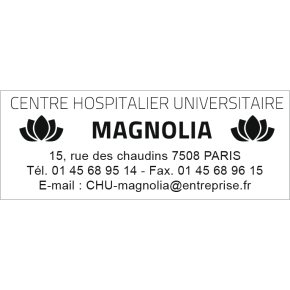 Tampon personnalisé - Shiny S-854  - 6 lignes max - 58x22 mm