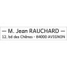 Tampon Trodat Printy 4917 - 2 Lignes personnalisables - 50X10mm