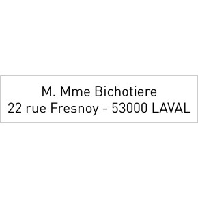 Tampon personnalisé - Shiny S-832 - 3 lignes max - 75x15 mm