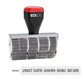 Tampon dateur Colop 04000/TL spécial huissier encrage séparé - 4mm