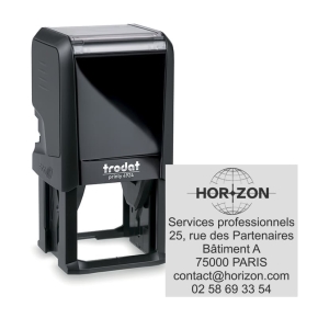 Tampon Trodat Printy 4924 - 8 Lignes personnalisables - 40X40mm