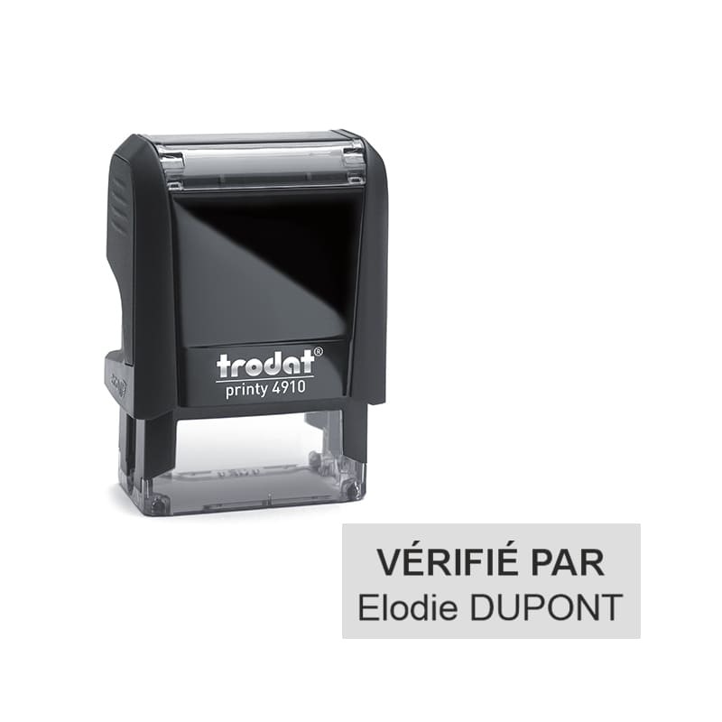 Tampon Trodat Printy 4910 - 2 Lignes personnalisables - 26X9mm