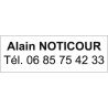 Tampon Trodat Printy 4910 - 2 Lignes personnalisables - 26X9mm