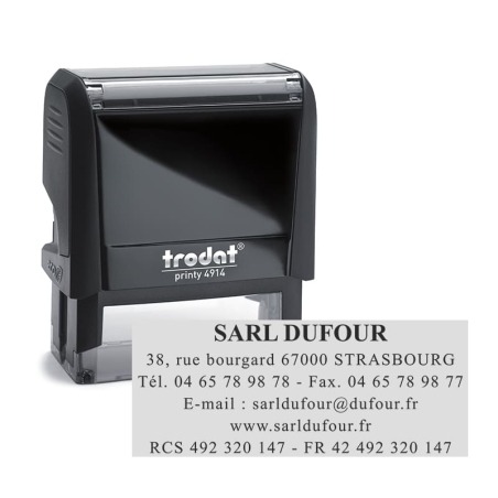 Tampon Trodat Printy 4914 - 6 Lignes personnalisables - 64x26mm