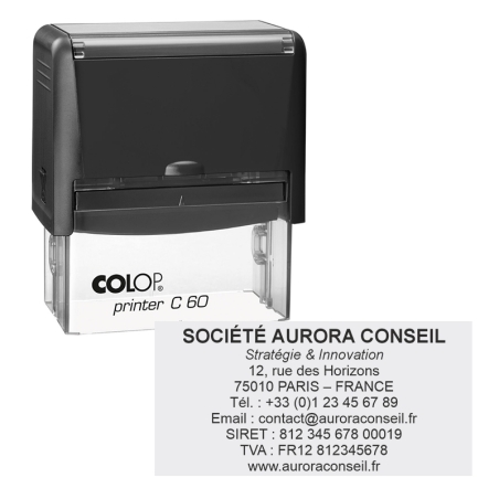 Tampon Colop Printer Line 60 - 9 lignes max. - 76x37 mm