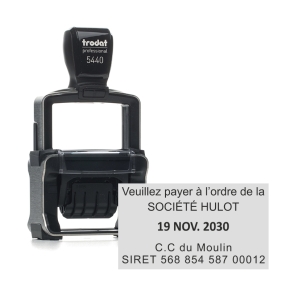 Tampon Dateur Trodat 5440 Metal Line 4.0 - 49X28