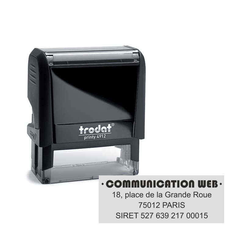 Tampon Trodat Printy 4912 - 4 Lignes personnalisables - 47X18mm