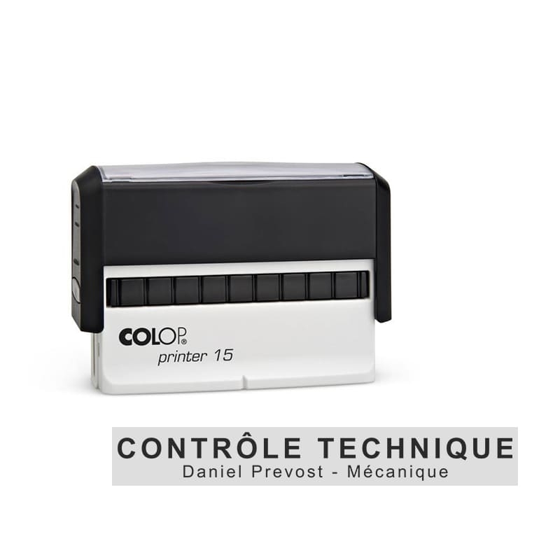 Tampon Colop Printer Line 15 - 2 lignes max. - 69x10 mm
