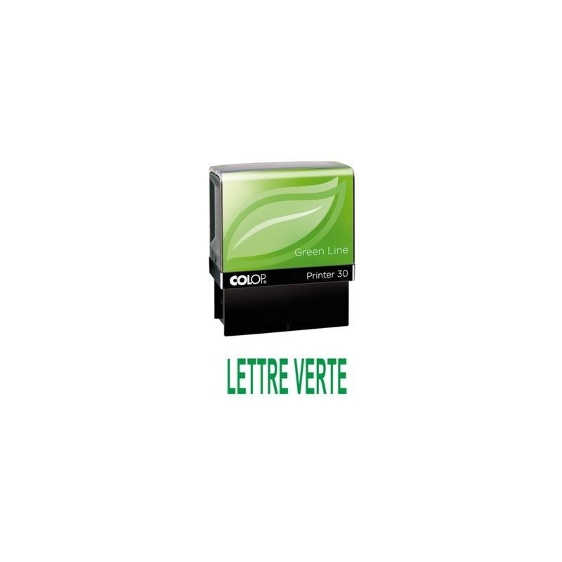 Tampon formule LETTRE VERTE