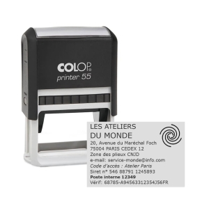 Tampon Colop Printer Line 55 - 10 lignes max. - 60x40 mm