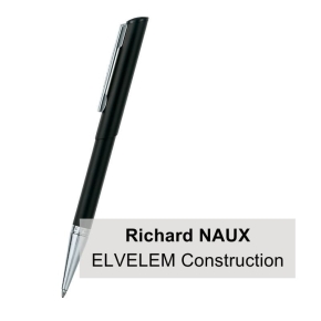 Stylo tampon Shiny 3021 DIAGONAL laqué noir mat - 2 lignes - 33x9mm