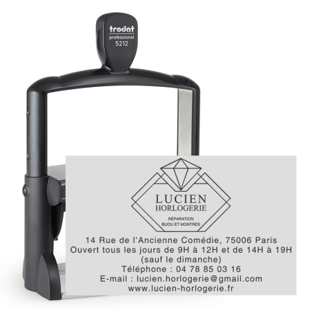 Tampon Texte Trodat Metal 5212 - 15 Lignes - 116X70mm