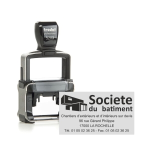 Tampon Texte Trodat 5203 6 Lignes Metal Line 4.0 - 49X28mm
