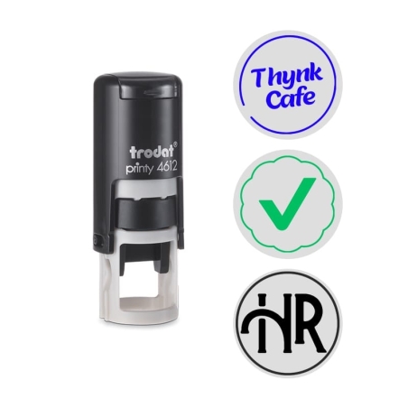 Tampon Trodat Printy 4612 rond - 1 Ligne personnalisable - 12mm Ø