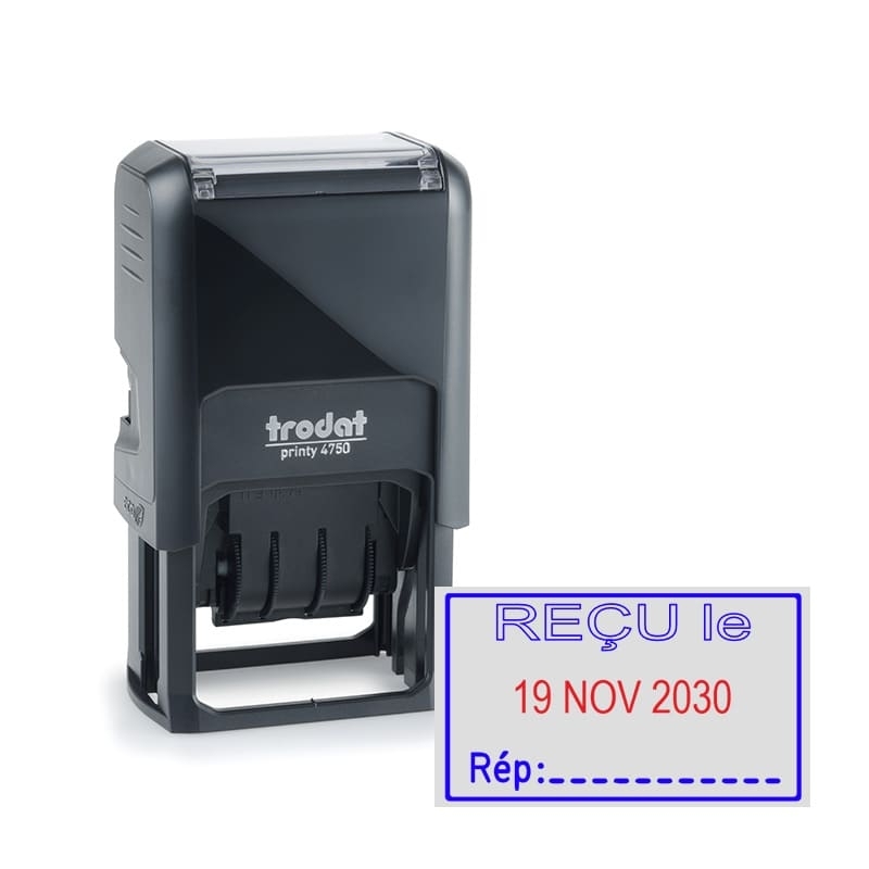 Tampon Dateur Trodat 4750L1 - Reçu le - 41x24 mm