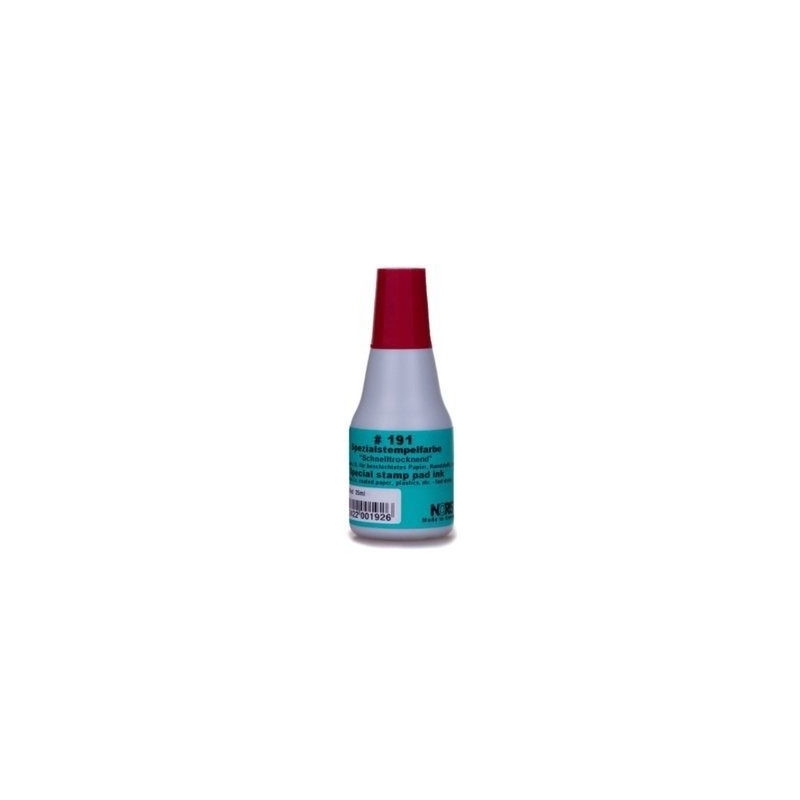FLACON ENCRE TAMPON SECHAGE RAPIDE - COLOP E191 - ROUGE - 25 ML