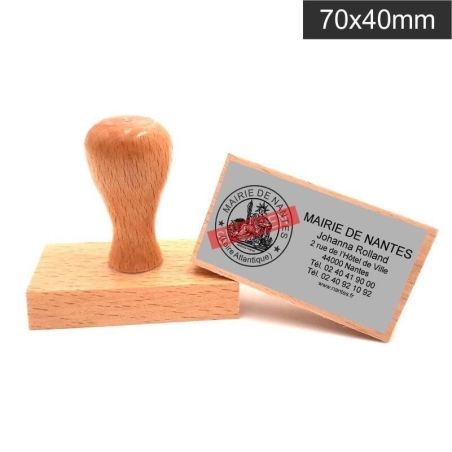 Tampon encreur bois marianne officiel - 7 lignes