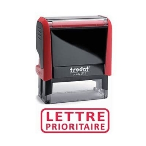 Tampon LETTRE PRIORITAIRE Trodat XPrint Rouge