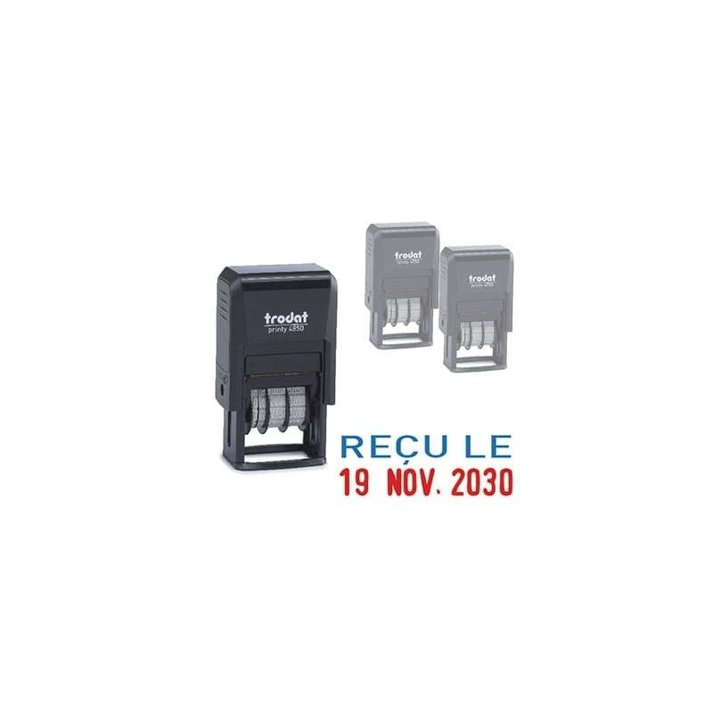 Tampon Mini Dateur Trodat 4850L1 - Reçu le - 25x11 mm
