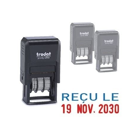 Tampon Mini Dateur Trodat 4850L1 - Reçu le - 25x11 mm