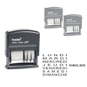 Tampon formules dateur Trodat 4817B - Jour entier