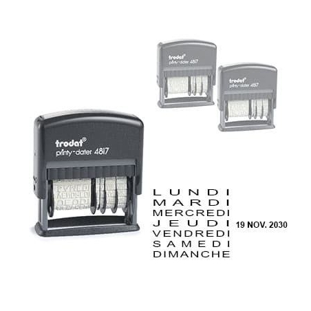 Tampon formules dateur Trodat 4817B - Jour entier