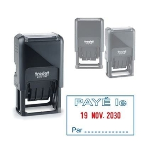 Tampon Dateur Trodat 4750L2 - Payé le - 41x24 mm